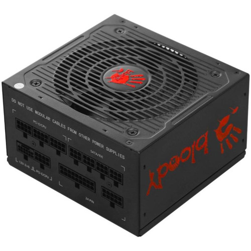 Блок питания Bloody ATX 750W BD-PS750G 80+ gold (20+4pin) APFC 120mm fan 6xSATA Cab Manag RTL [BD-PS750G-M]