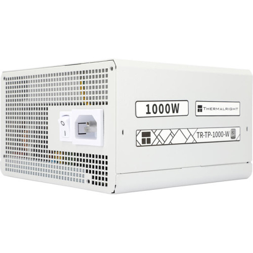 Блок питания 1000W/ Power Supply Thermalright, 1000W 80+ Platinum (ATX, 3.0, PCIe 5.0, Full modular, 1x24(20+4)pin, 1xCPU 8(4+4)pin, 2xPCIe*2 8(6+2)pin, 1x12VHPWR PCIe 5.0 12+4pin 600mm, 10xSATA3, 5xMOLEX4pin, Active, 120x120mm, 150x140x86mm, APFC, OPP, O