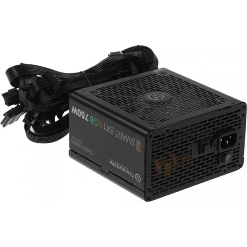 Блок питания Thermaltake ATX 750W Smart BX1 RGB 80+ bronze (20+4pin) APFC 120mm fan color LED 8xSATA RTL [PS-SPR-0750NHSABE-1]
