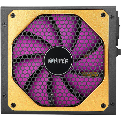 блок питания для ПК 1200 Ватт/ PSU HIPER HPG-1200FM (1200W 80+Gold, 14cm Fan, 220V input, Efficiency 90%, Modular, Black) BOX