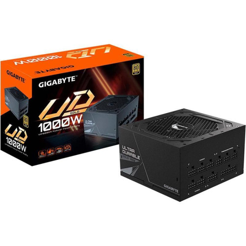 Блок питания Gigabyte ATX 1000W GP-UD1000GM 80+ gold (20+4pin) APFC 120mm fan 8xSATA Cab Manag RTL [GP-UD1000GM]
