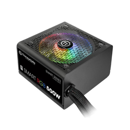 Блок питания Thermaltake ATX 500W Smart RGB 500 80+ 24pin APFC 120mm fan color LED 6xSATA RTL [PS-SPR- 0500NHSAWE-1]