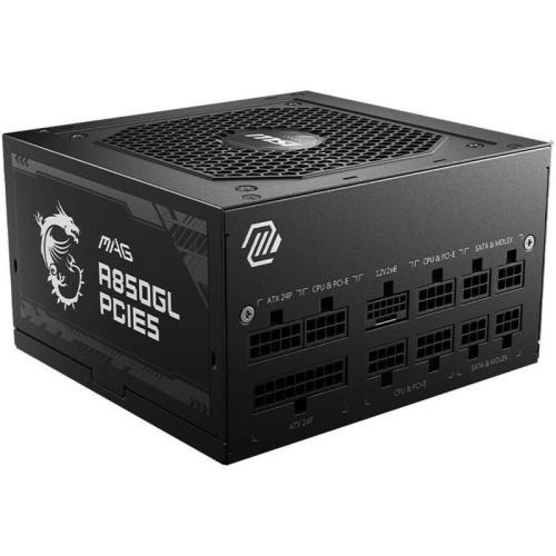 Блок питания MSI ATX 850W MAG A850GL PCIE5 80+ gold (20+4pin) APFC 120mm fan 8xSATA Cab Manag RTL [306-7ZP8A11-CE0]