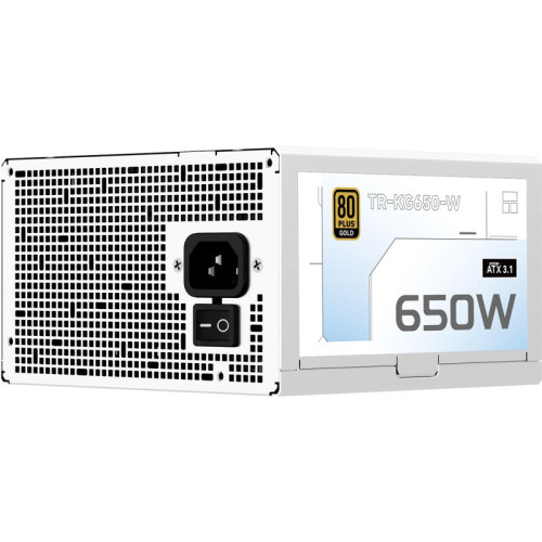 Блок питания 650W/ Power Supply Thermalright, 650W 80+ Gold (ATX, 3.1, Full modular, 1x24(20+4)pin, 2xCPU 8(4+4)pin, 2xPCIe*2 8(6+2)pin, 8xSATA3, 3xMOLEX4pin, Active, 120x120mm, 150x140x86mm, APFC, OVP, UVP, SCP, OCP, OTP, OPP, white)