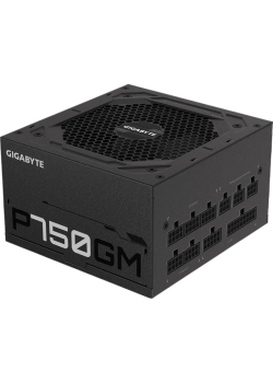 Блоки питания/ Power Supply Gigabyte GP-P750GM, 750W 80+ Gold (ATX, 2.31, Full modular, 1x24(20+4)pin, 2x4+4-pin CPU, 3xMolex, 4x6+2-pin PCIe, 8xSATA3, Active, 120x120mm, 150x140x86mm, APFC, black)