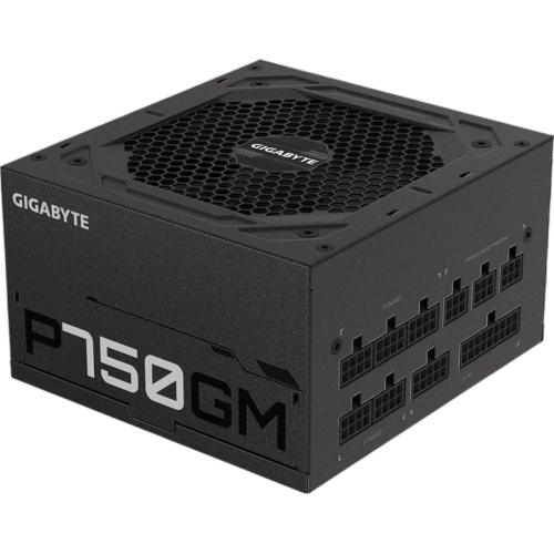 Блоки питания/ Power Supply Gigabyte GP-P750GM, 750W 80+ Gold (ATX, 2.31, Full modular, 1x24(20+4)pin, 2x4+4-pin CPU, 3xMolex, 4x6+2-pin PCIe, 8xSATA3, Active, 120x120mm, 150x140x86mm, APFC, black)