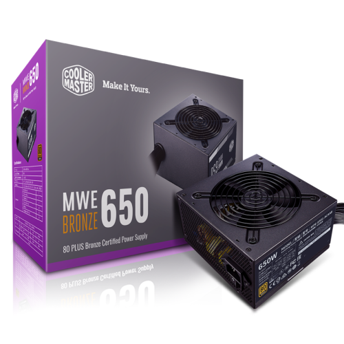 Блок питания 650 Ватт/ Power Supply Cooler Master MWE Bronze, 650W, ATX, 120mm, 8xSATA, 4xPCI-E(6+2), APFC, 80+ Bronze