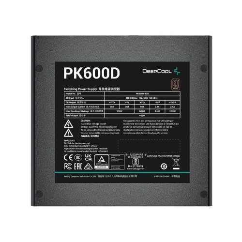 Блок питания Deepcool ATX 600W Game Storm PK600D 80+ bronze (20+4pin) APFC 120mm fan 6xSATA RTL