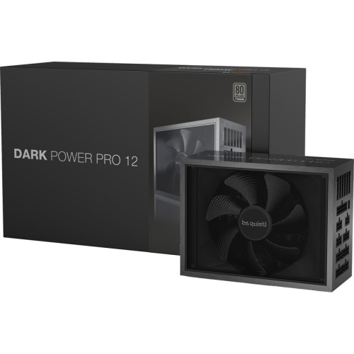 Блоки питания/ Power Supply be quiet! DARK POWER PRO 12 1200W, 1200W 80+ Titanium (ATX, 2.51, Full-modular, 1x24(20+4)pin 600mm, 1xCPU(4+4)pin 700mm, 10xPCIe(6+2)pin 600mm, 16xSATA3 600mm, 8xMOLEX4pin 500mm, Active, 135x135mm, 200x150x86mm, APFC, OVP, UVP