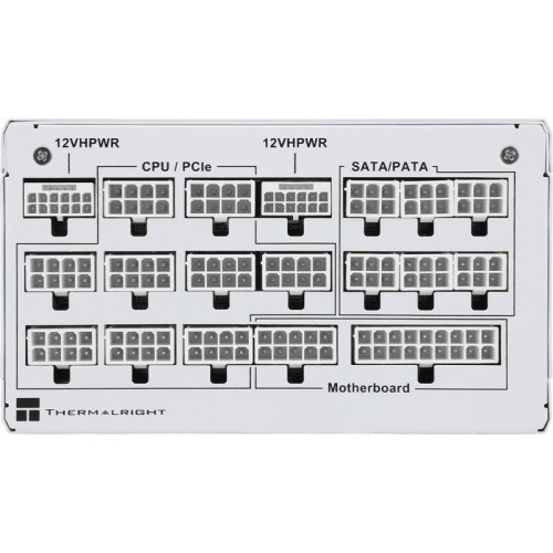 Блок питания 1650W/ Power Supply Thermalright, 1650W 80+ Platinum (ATX, 3.0, PCIe 5.0, Full modular, 1x24(20+4)pin 600mm, 4xCPU 8(4+4)pin, 9xPCIe*2 8(6+2)pin, 2x12VHPWR PCIe 5.0 12+4pin 650mm, 14xSATA, 5xMOLEX4pin, Active, 140x140mm, 170x150x86mm, OPP, OV