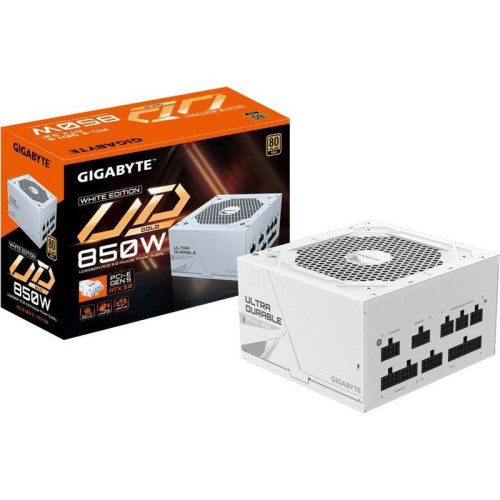 Блок питания Gigabyte ATX 850W GP-UD850GM 80+ gold (20+4pin) APFC 120mm fan 8xSATA Cab Manag RTL [GP-UD850GM WHITE]