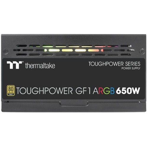 Блок питания Thermaltake ATX 650W Toughpower GF1 ARGB 80+ gold (20+4pin) APFC 140mm fan color LED 9xSATA Cab Manag RTL [PS-TPD-0650F3FAGE-1]