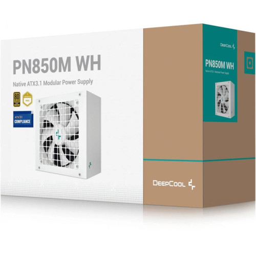 Блок питания Deepcool ATX 850W PN850M WH Gen.5 80+ gold (20+4pin) APFC 120mm fan 8xSATA RTL [R-PN850M-FC08W-EU]