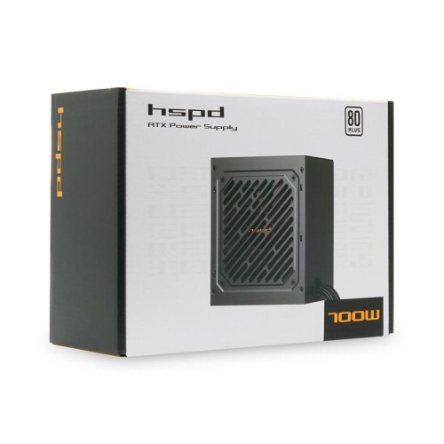 Блок питания/ Power Supply HSPD, 700W 80+ White (ATX, 2.31, Non-modular, 1x24(20+4)pin 500mm, 1xCPU*2 8(4+4)pin 600+150mm, 1xPCIe*2 8(6+2)pin 500+150mm, 1xSATA*3 400+150+150mm, 1xSATA*2 400+150mm, 1xMOLEX*2 400+150mm , Active, 120x120mm, 150x140x86mm, APF Блок питания/ Power Supply HSPD, 700W 80+ White (ATX, 2.31, Non-modular, 1x24(20+4)pin 500mm, 1xCPU*2 8(4+4)pin 600+150mm, 1xPCIe*2 8(6+2)pin 500+150mm, 1xSATA*3 400+150+150mm, 1xSATA*2 400+150mm, 1xMOLEX*2 400+150mm , Active, 120x120mm, 150x140x86mm, APF