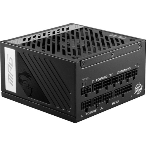 Блок питания ПК/ Power Supply MSI MAG A1250GL PCIE5, 1250W 80+ Gold (ATX, 3.1, PCIe 5.1, Full modular, 1x24(20+4)pin, 2xCPU 8(4+4)pin, 4xPCIe*2 8(6+2)pin, 1x12V-2x6, 15xSATA3, 4xMOLEX4pin, Active, 135x135mm, 150x150x86mm, APFC, black)