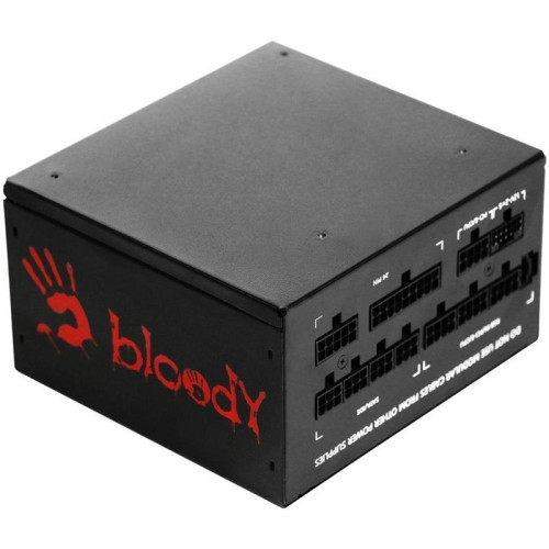 Блок питания Bloody ATX 750W BD-PS750G 80+ gold (20+4pin) APFC 120mm fan color LED 6xSATA Cab Manag RTL [BD-PS750G-MR]