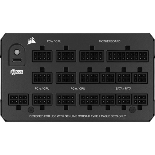 Блоки питания/ Power Supply Corsair HX1200i Ultra-Low Noise, Model RPS0202, 1200W 80+ Platinum (ATX, 3.1, PCIe 5.1, Full modular, 1x24(20+4)pin, 2x12V-2x6, 1x16-pin PCIe, 2x4+4-pin CPU +12V (EPS), 6x4-pin Molex, 5x6+2-pin PCIe, 8xSATA3, 1xUSB (Type-C), Ac