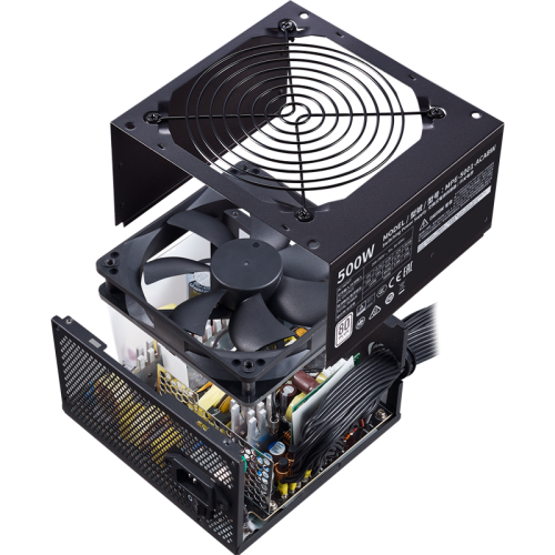 Блок питания 500 Ватт/ Power Supply Cooler Master MWE White, 500W, ATX, 120mm, 6xSATA, 2xPCI-E(6+2), APFC, 80+ White