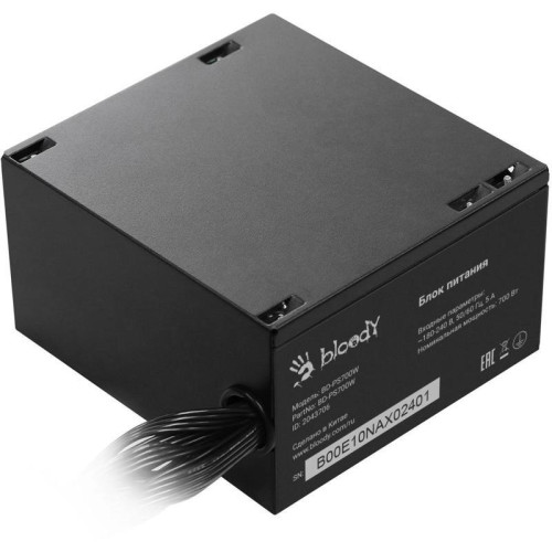 Блок питания Bloody ATX 700W BD-PS700W 80 PLUS WHITE (20+4pin) APFC 120mm fan 6xSATA RTL [BD-PS700W]