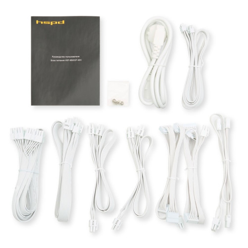 Блок питания/ Power Supply HSPD, 850W 80+ Gold (ATX, 2.52, PCIe 5.1, Full modular, 1x24(20+4)pin 600mm, 1xCPU*2 8(4+4)pin 700mm, 2xPCIe*2 8(6+2)pin 600+150mm, 1x12V(2x6) 12+4pin 600W 550mm, 2xSATA*4 500+150+150+150mm, 1xMOLEX*3 500+150+150mm , Active, 120