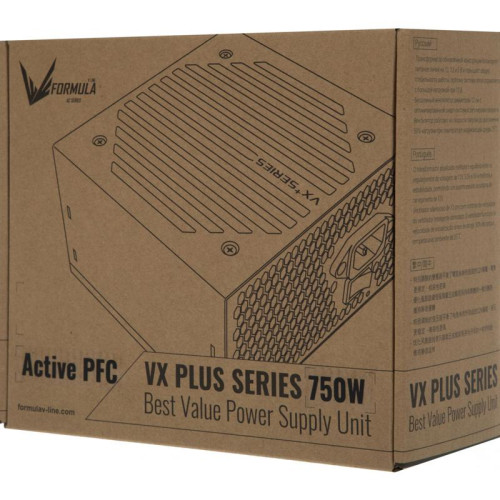 Блок питания Formula ATX 750W AC VX PLUS (20+4pin) 120mm fan 3xSATA RTL [VX PLUS 750W]