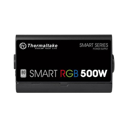 Блок питания Thermaltake ATX 500W Smart RGB 500 80+ 24pin APFC 120mm fan color LED 6xSATA RTL [PS-SPR- 0500NHSAWE-1]