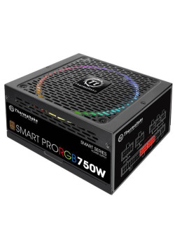Блок питания Thermaltake ATX 750W SMART PRO RGB 80+ bronze (20+4pin) APFC 140mm fan color LED 9xSATA Cab Manag RTL [PS-SPR-0750FPCBEU-R]