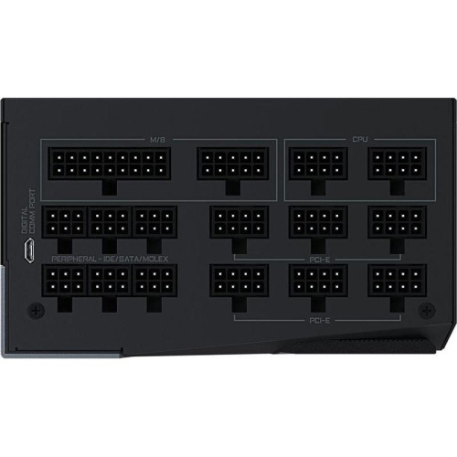 Блок питания Gigabyte ATX 1200W GP-AP1200PM 80+ platinum (20+4pin) APFC 140mm fan 16xSATA Cab Manag RTL [GP-AP1200PM]