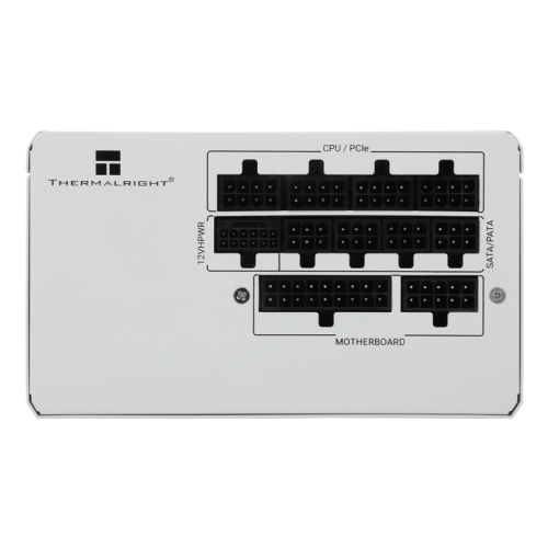 Блок питания 750W/ Power Supply Thermalright, 750W 80+ Gold (ATX, 3.1, PCIe 5.1, Non-modular, 1x24(20+4)pin, 1xCPU 8(4+4)pin, 2xPCIe*2 8(6+2)pin, 5xSATA3, 1x12+4pin (12VHPWR PCIe 5.1 12+4pin 600mm), 3xMOLEX4pin, Active, 120x120mm, 150x140x86mm, APFC, whit