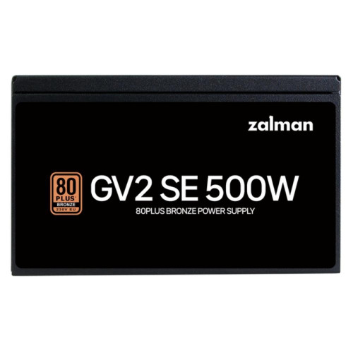 Блок питания ZALMAN ATX 12V Ver252 500W 80+Bronze, APFC, 120mm fan, 24pin, 1x4pin,1x8pin, 2xPCI-E, 3xMolex, 6xSATA, GV2 SE 500W, ZM500-GV2SE