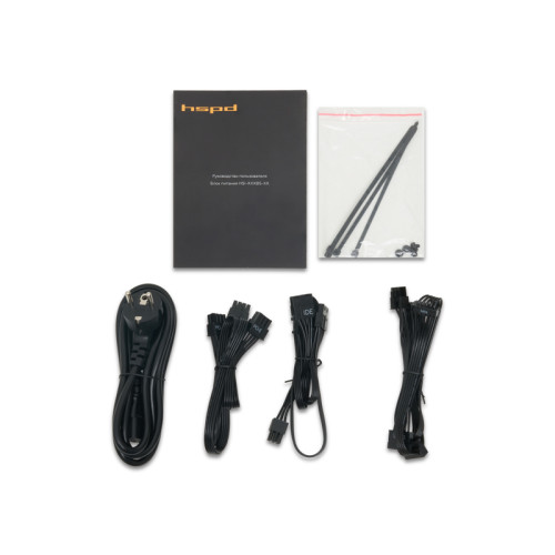 Блок питания HSPD, 650W 80+ Bronze (ATX, 2.31, Semi-modular, 1x24(20+4)pin 550mm, 1xCPU*2 8(4+4)pin 600+150mm, 1xPCIe*2 8(6+2)pin 500+150mm, 2xSATA*3 400+150+150mm, 1xMOLEX4pin*3+FDD 400+150+150+150mm , Active, 120x120mm, 150x140x86mm, APFC, OVP, UVP, SCP