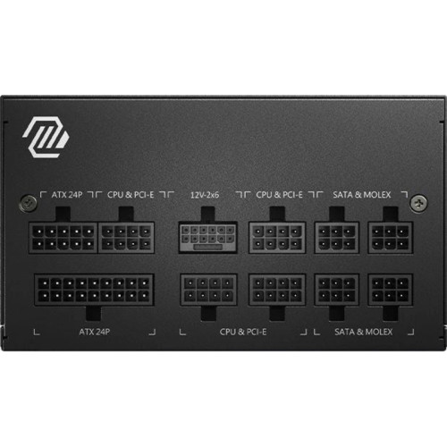 Блок питания ПК/ Power Supply MSI MAG A750GL PCIE5, 750W 80+ Gold (ATX, 3.1, PCIe 5.1, Full modular, 1x24(20+4)pin, 2xCPU 8(4+4)pin, 3xPCIe*2 8(6+2)pin, 1x12VHPWR, 8xSATA3, 4xMOLEX4pin, Active, 120x120mm, 140x150x86mm, APFC, black) Блок питания ПК/ Power Supply MSI MAG A750GL PCIE5, 750W 80+ Gold (ATX, 3.1, PCIe 5.1, Full modular, 1x24(20+4)pin, 2xCPU 8(4+4)pin, 3xPCIe*2 8(6+2)pin, 1x12VHPWR, 8xSATA3, 4xMOLEX4pin, Active, 120x120mm, 140x150x86mm, APFC, black)