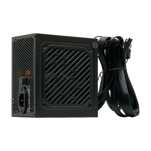 Блок питания/ Power Supply HSPD, 500W 80+ White (ATX, 2.31, Non-modular, 1x24(20+4)pin 500mm, 1xCPU 8(4+4)pin 550mm, 1xPCIe 8(6+2)pin 500mm, 1xSATA*3 400+150+150mm, 1xSATA*2 400+150mm, 1xMOLEX*2 400+150mm , Active, 120x120mm, 150x140x86mm, APFC, OVP, OPP,