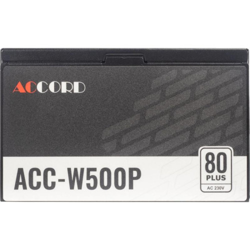 Блок питания Accord ATX 500W ACC-W500P 80 PLUS WHITE (20+4pin) 120mm fan 6xSATA [ACC-W500P]