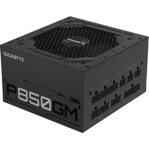 Блоки питания/ Power Supply Gigabyte GP-P850GM, 850W 80+ Gold (ATX, 2.31, Full modular, 1x24(20+4)pin, 2x4+4-pin CPU, 3xMolex, 4x6+2-pin PCIe, 8xSATA3, Active, 120x120mm, 150x140x86mm, APFC, black)