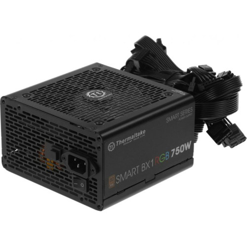 Блок питания Thermaltake ATX 750W Smart BX1 RGB 80+ bronze (20+4pin) APFC 120mm fan color LED 8xSATA RTL [PS-SPR-0750NHSABE-1]