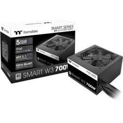Блок питания Thermaltake ATX 700W Smart W3 80+ (20+4pin) APFC 120mm fan color LED 6xSATA RTL [PS-SPW-0700NNFAWE-1]
