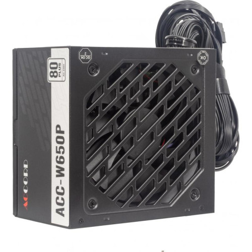 Блок питания Accord ATX 650W ACC-W650P 80 PLUS WHITE (20+4pin) 120mm fan 6xSATA RTL [ACC-W650P]