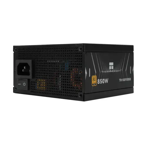 Блок питания 750W/ Power Supply Thermalright, 850W 80+ Gold (SFX, 3.1, PCIe 5.1, Full modular, 1x24(20+4)pin, 1xCPU 8(4+4)pin, 2xPCIe*2 8(6+2)pin, 1x12VHPWR PCIe 5.1 12+4pin 600mm, 3xSATA3, 3xMOLEX4pin, Active, 92x92mm, 100x125x64mm, APFC, OPP, OVP, OTP, 