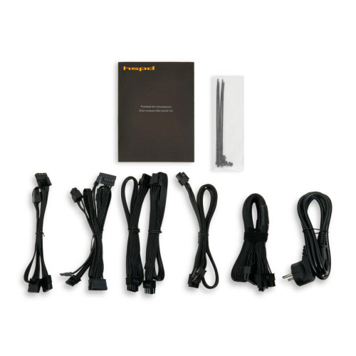 Блок питания/ HSPD, 1000W 80+ Gold (ATX, 2.52, Full modular, 1x24(20+4)pin mesh 550mm, 1xCPU*2 8(4+4)pin 650+150mm, 2xPCIe*2 8(6+2)pin 500+150mm, 2xSATA*3 450+150+150mm, 1xMOLEX4pin*3 450+150+150mm , Active, 120x120mm, 150x140x86mm, APFC, OVP, UVP, SCP, O