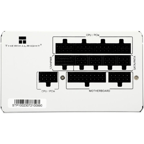 Блок питания 1000W/ Power Supply Thermalright, 1000W 80+ Platinum (ATX, 3.0, PCIe 5.0, Full modular, 1x24(20+4)pin, 1xCPU 8(4+4)pin, 2xPCIe*2 8(6+2)pin, 1x12VHPWR PCIe 5.0 12+4pin 600mm, 10xSATA3, 5xMOLEX4pin, Active, 120x120mm, 150x140x86mm, APFC, OPP, O