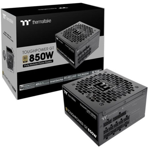 Блок питания Thermaltake ATX 850W Toughpower GT Gen.5 80+ gold (20+4pin) APFC 140mm fan 9xSATA Cab Manag RTL [PS-TPT-0850FNFAGE-3]