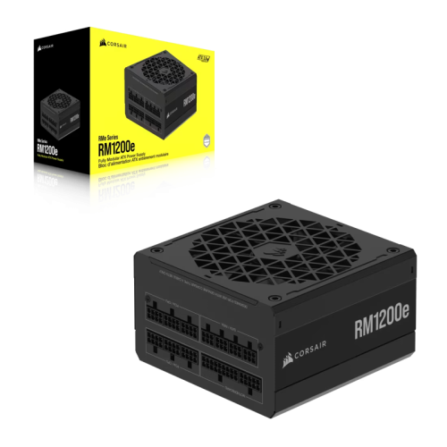 Блоки питания/ Power Supply Corsair RM1200e, 1200W 80+ Gold (ATX, 3.1, PCIe 5.1, Full modular, 1x24(20+4)pin, 1x16-pin PCIe, 2x4+4-pin CPU +12V (EPS), 4x4-pin Molex, 2x6+2-pin PCIe, 7xSATA3, 1xUSB Type-C, Active, 140x140mm, 150x150x86mm, APFC, Power cable