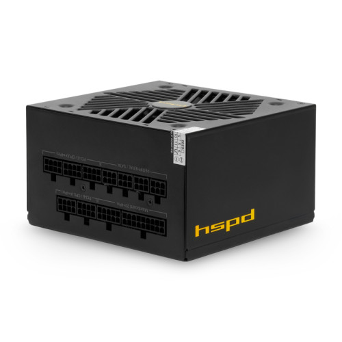 Блок питания/ HSPD, 750W 80+ Gold (ATX, 2.52, Full modular, 1x24(20+4)pin mesh 550mm, 1xCPU*2 8(4+4)pin 650+150mm, 2xPCIe*2 8(6+2)pin 500+150mm, 2xSATA*3 450+150+150mm, 1xMOLEX4pin*3 450+150+150mm , Active, 120x120mm, 150x140x86mm, APFC, OVP, UVP, SCP, OC