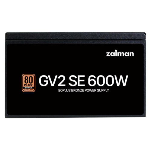 Блок питания ZALMAN ATX 12V Ver252 600W 80+Bronze, APFC, 120mm fan, 24pin, 1x4pin,1x8pin, 2xPCI-E, 4xMolex, 6xSATA, GV2 SE 600W, ZM600-GV2SE