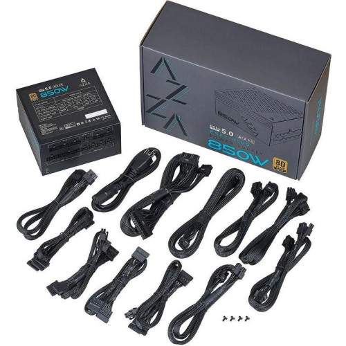 Блок питания Azza ATX 850W PSAZ-850G 80+ gold (20+4pin) APFC 120mm fan 6xSATA Cab Manag RTL [PSAZ-850]