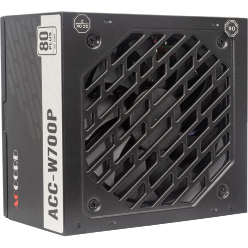 Блок питания Accord ATX 700W ACC-W700P 80 PLUS WHITE (20+4pin) 120mm fan 6xSATA RTL [ACC-W700P]