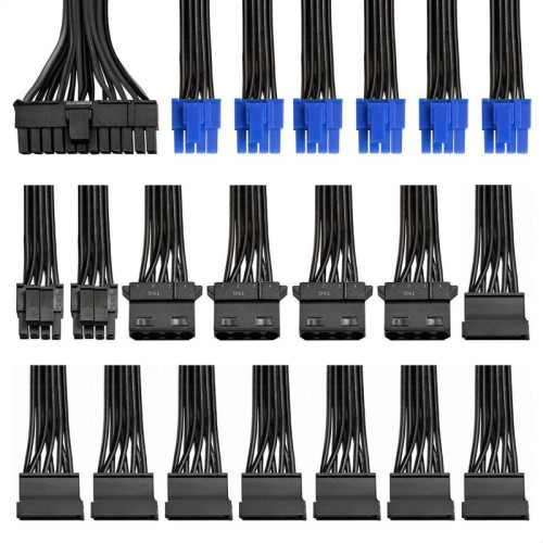 Блок питания 800W ExeGate Gaming Standard 800PGS (ATX, APFC, КПД 80% (80 PLUS), 14cm fan, 24pin, 2x(4+4)pin, 6xPCI-E, 8xSATA, 4xIDE, Cable Management, black, RTL)