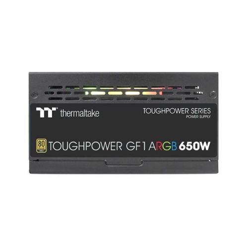 Блок питания Thermaltake ATX 650W Toughpower GF1 ARGB 80+ gold (20+4pin) APFC 140mm fan color LED 9xSATA Cab Manag RTL [PS-TPD-0650F3FAGE-1]