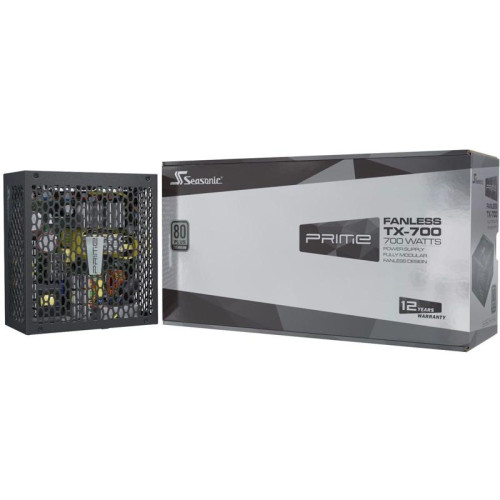 Блок питания Seasonic ATX 700W PRIME Fanless TX-700 80+ titanium 24pin APFC 10xSATA Cab Manag RTL [SSR-700TL]